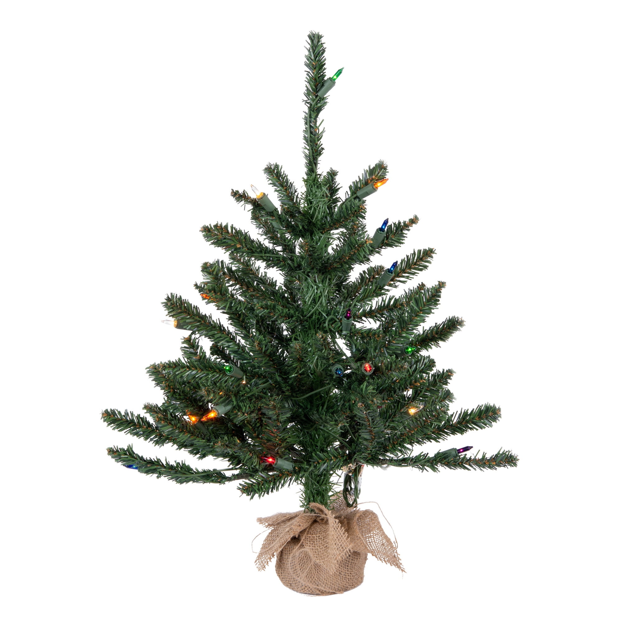 Vickerman 24" Anoka Pine Artificial Christmas Tree, Multicolored Dura