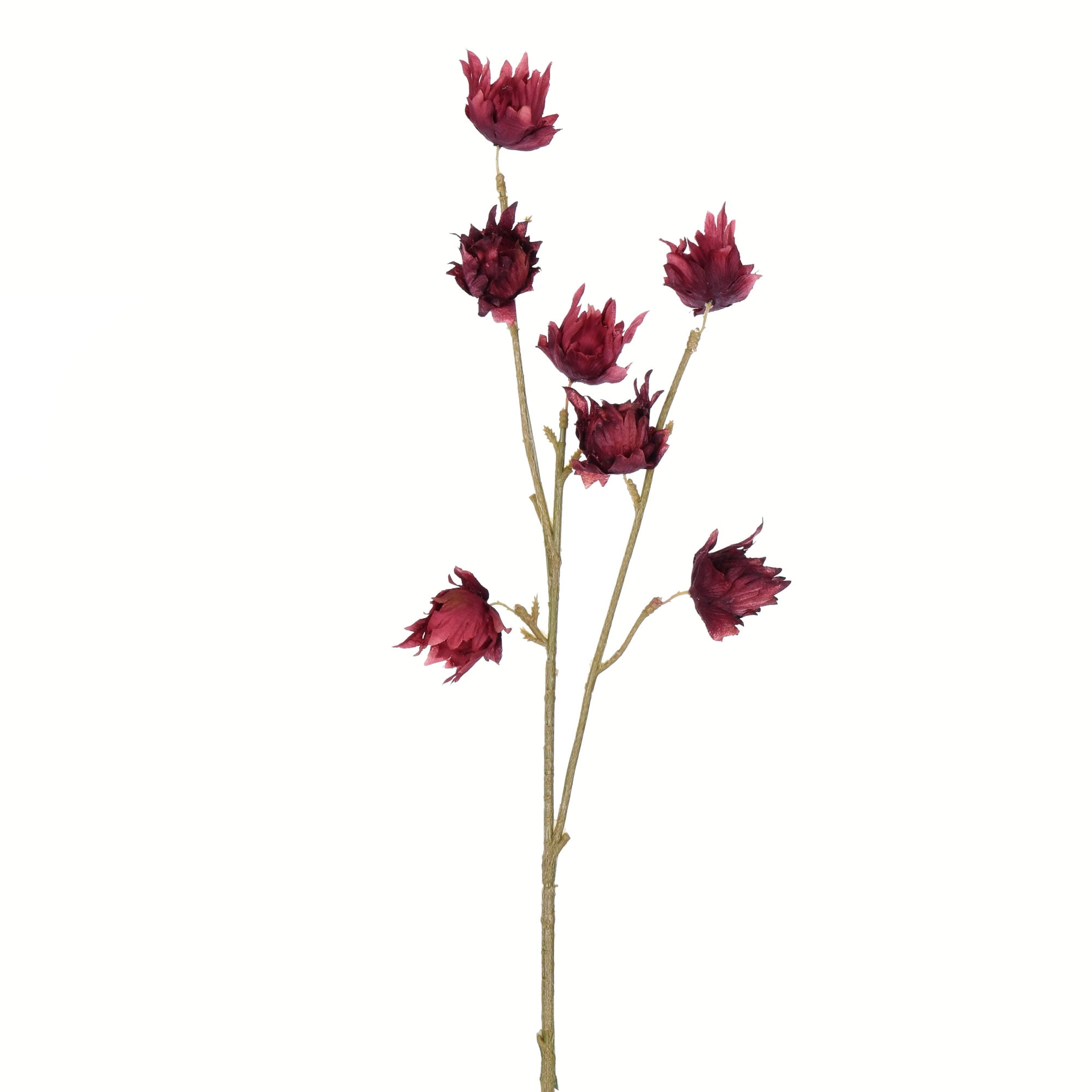 24" Burgundy Polyester Hibiscus Spray Centerpiece