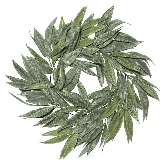 Vickerman 24" Artificial Green Muddy White Willow Wreath.