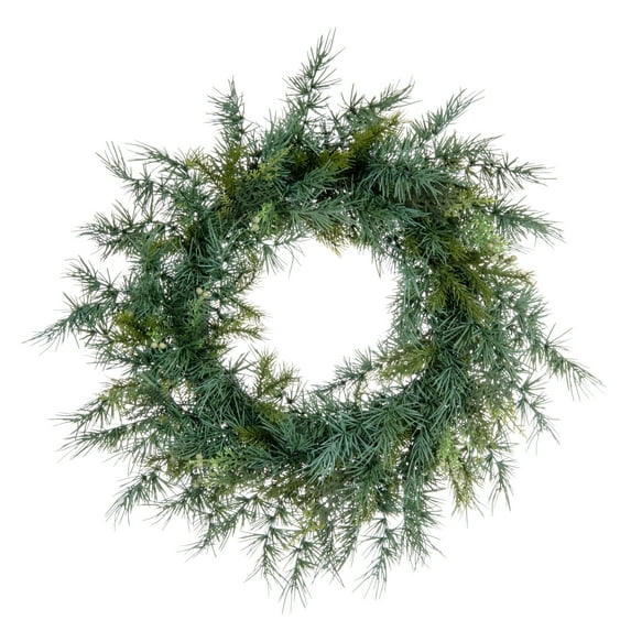 Vickerman 24" Artificial Mixed Fern Cedar Wreath