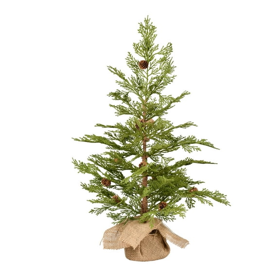 Vickerman 24" Cedar Pine Artificial Christmas Tree, Unlit