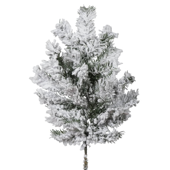 Vickerman 24" Flocked Alaskan Pine Artificial Christmas Spray. Includes 2 sprays per pack.