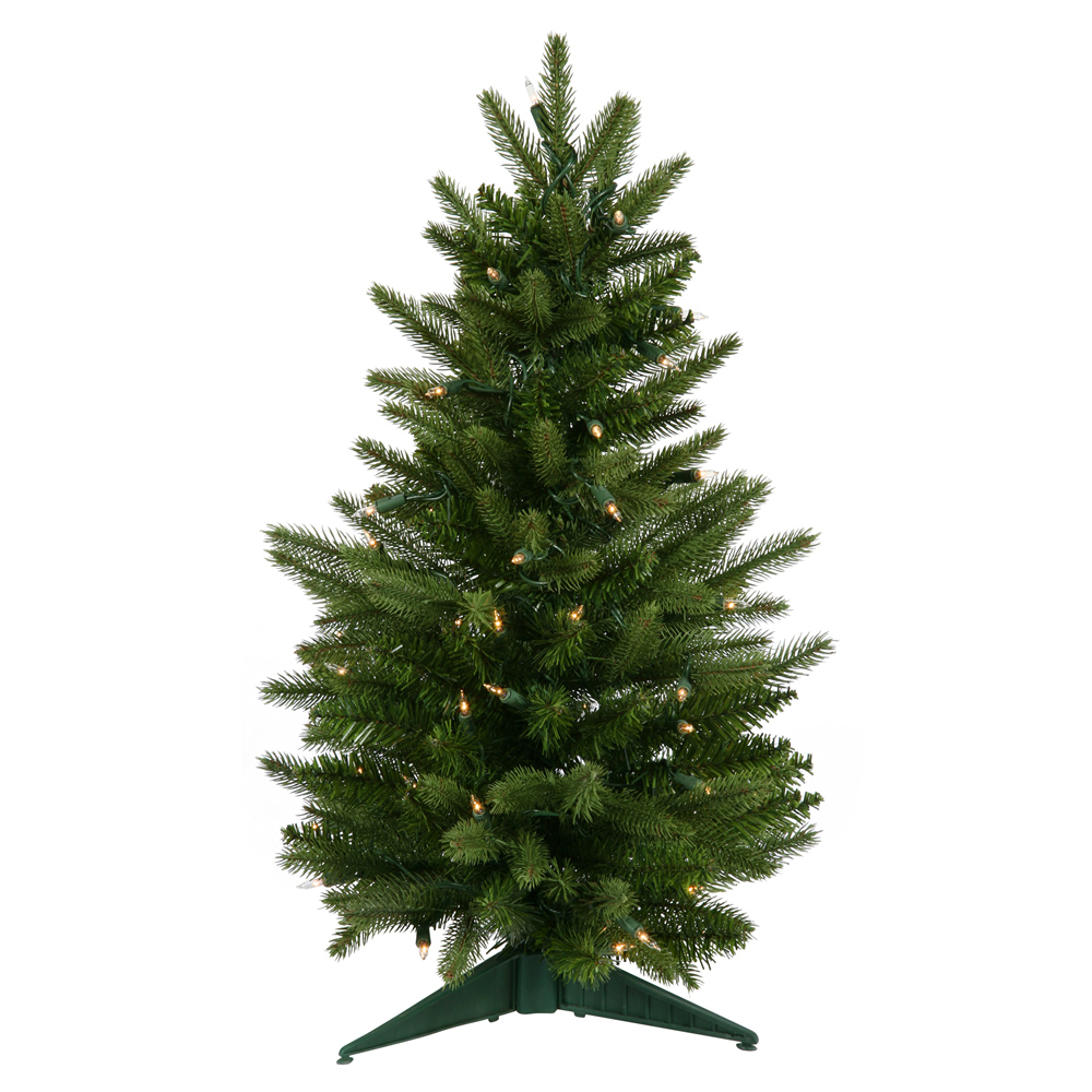 Vickerman 24" Fraser Fir Artificial Christmas Tree, Clear Dura-lit Lights - image 1 of 4