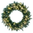 thumbnail image 1 of Vickerman 24" Frosted Douglas Fir Artificial Pre-Lit Wreath, Warm White 3mm LED Wide Angle Lights., 1 of 6