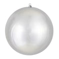 thumbnail image 1 of Vickerman 24" Giant Shiny Silver Ball Christmas Ornament, UV Resistant, Indoor Outdoor Holiday Christmas Tree Decoration, 1 of 3
