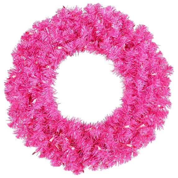 Vickerman 24" Hot Pink Duralit LED 50 Pink Lights 180 Tips