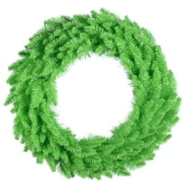 Vickerman 24" Lime Fir Artificial Christmas Wreath, Lime Dura-Lit LED lights. - Faux Fir Christmas Wreath - Indoor Seasonal Home Decor