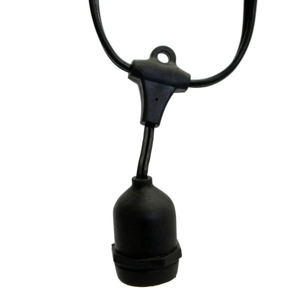 Vickerman 24 Medium Base E26 Socket Set SPT2 16 Gauge Black Wire