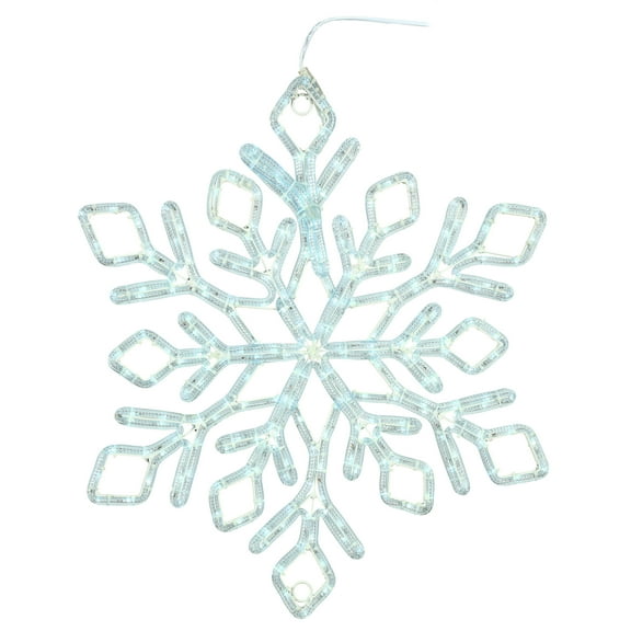 Vickerman 24" Pure White LED Diamond Ropelight Snowflake