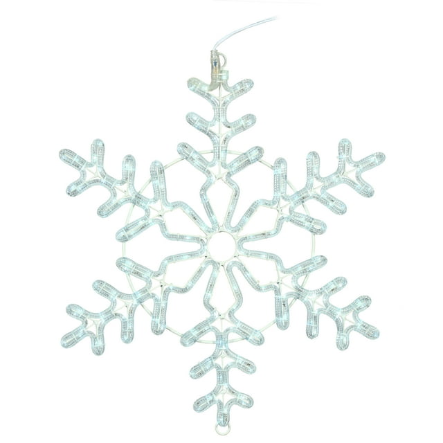 Vickerman 24" Pure White LED Forked Ropelight Snowflake