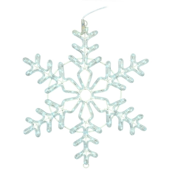 Vickerman 24" Pure White LED Forked Twinkle Ropelight Snowflake