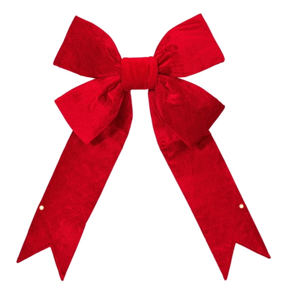 Vickerman 24" Red Velvet Outdoor Christmas Bow