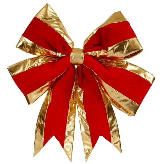 Vickerman 24" Red with Gold Trim Christmas Bow