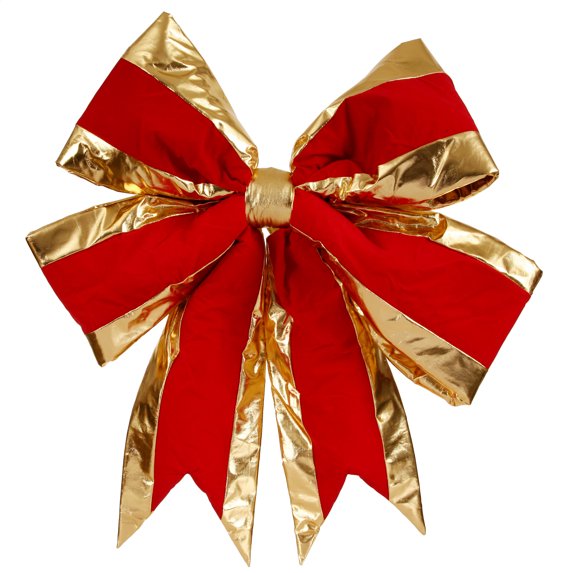 Vickerman 24" Red with Gold Trim Christmas Bow
