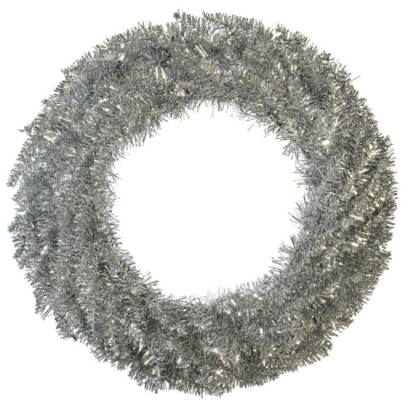 Vickerman 24" Silver Artificial Christmas Wreath, Unlit