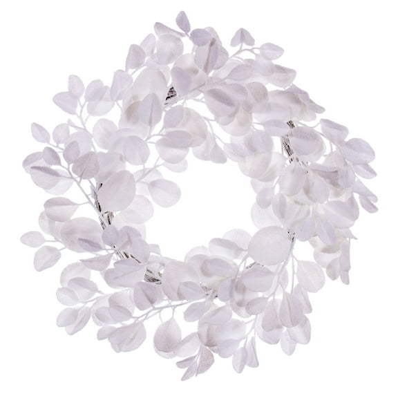Vickerman 24" White Artificial Dogwood Snowy Wreath