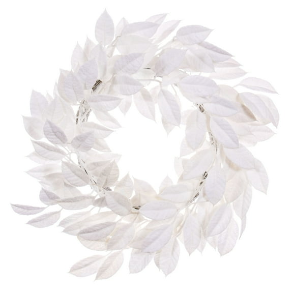 Vickerman 24" White Artificial Gardenia Snowy Wreath.