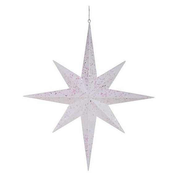 Vickerman 24" White Glitter 8-Point Star