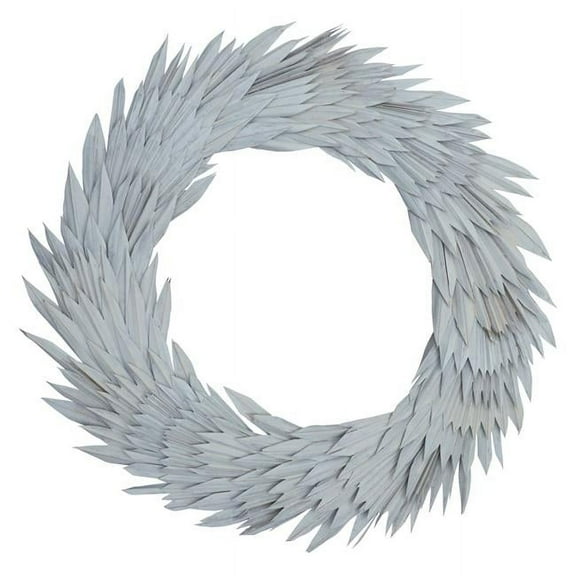 Vickerman 24" White Washed Palm Sun Wreath
