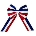 thumbnail image 1 of Vickerman 24" x 48" Red-White-Blue Velvet Bow, 7" Size, Limited UV, 1 of 4