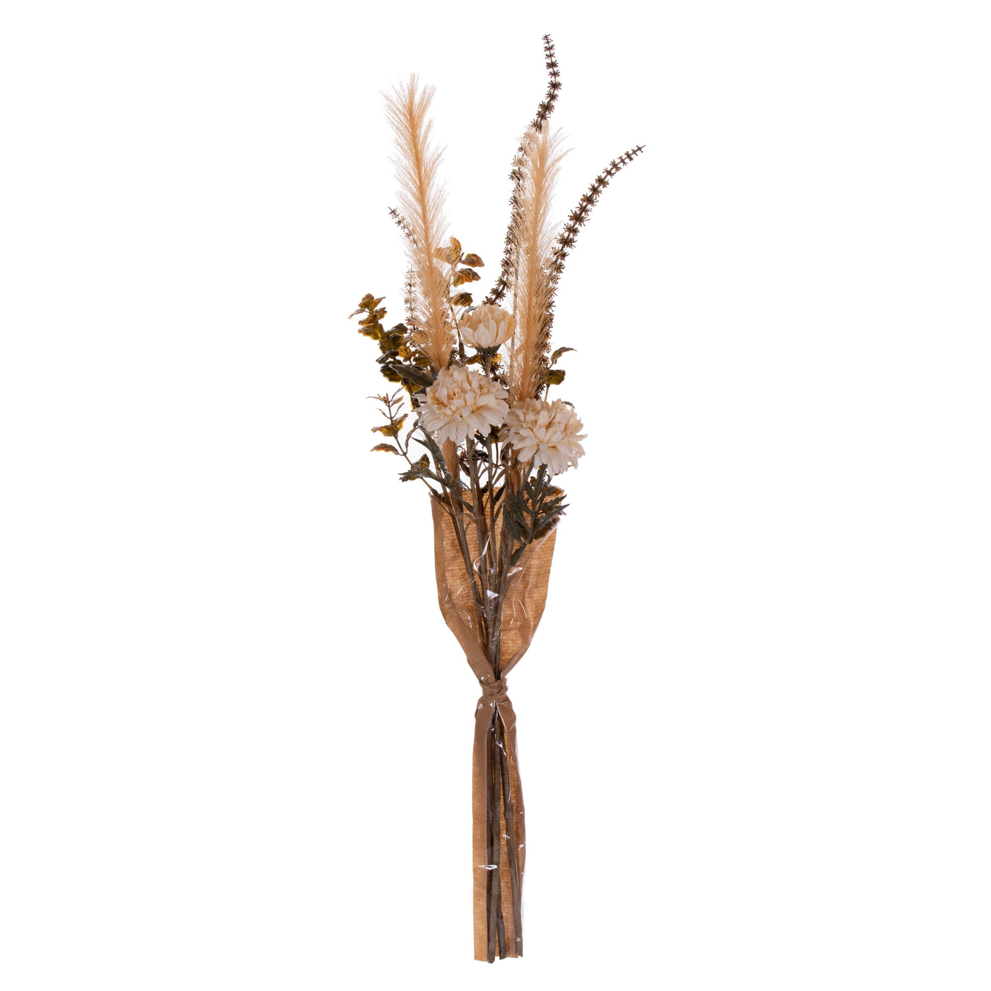 Vickerman 25" Artificial Mixed Dried Star Flower, Pampas Grass, and Foliage Bouquet.