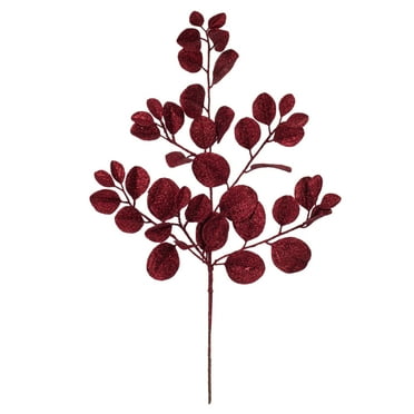 Vickerman 25"Burgundy Artificial Dogwood Glitter Spray, 3 per bag.