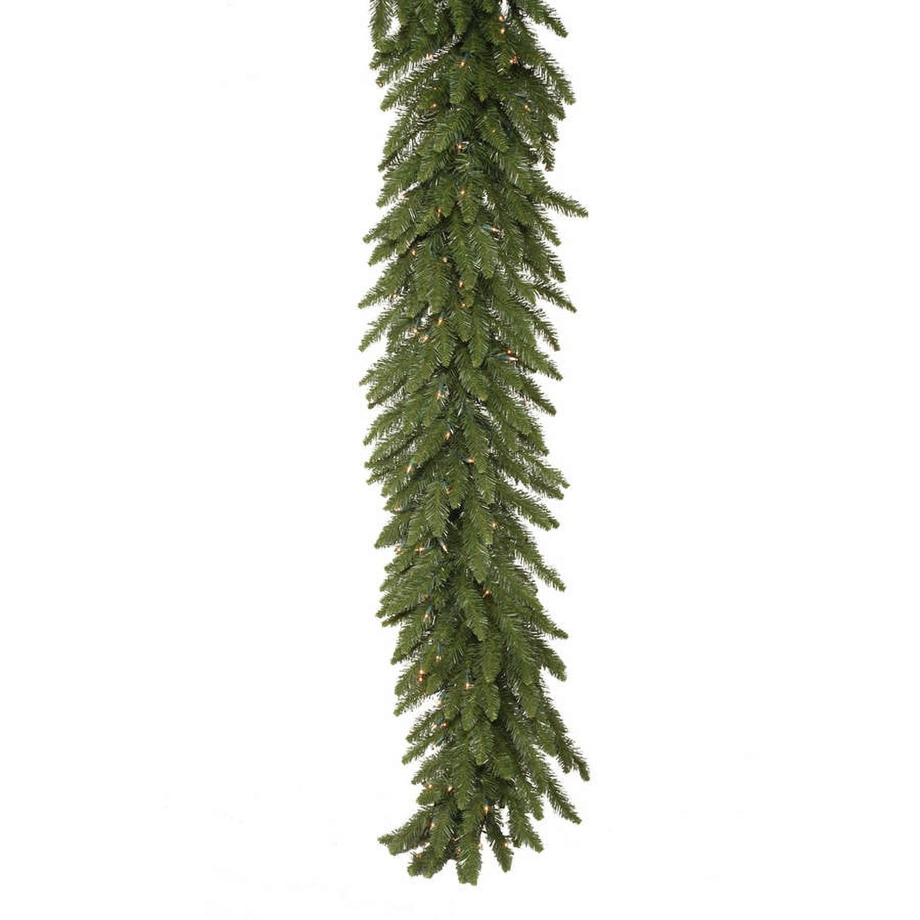 Vickerman 25' Camdon Fir Artificial Christmas Garland, Clear Dura-lit  Incandescent Mini Lights - Faux Large Christmas Wreath - Seasonal Indoor