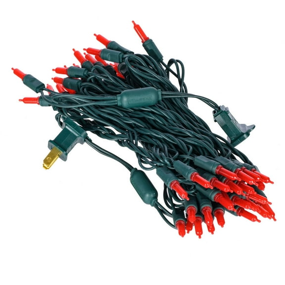 Vickerman 25' Frosted Red Single Mold Italian LED Christmas Light Set