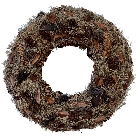 Vickerman 25" Natural Mixed Wreath, Dried