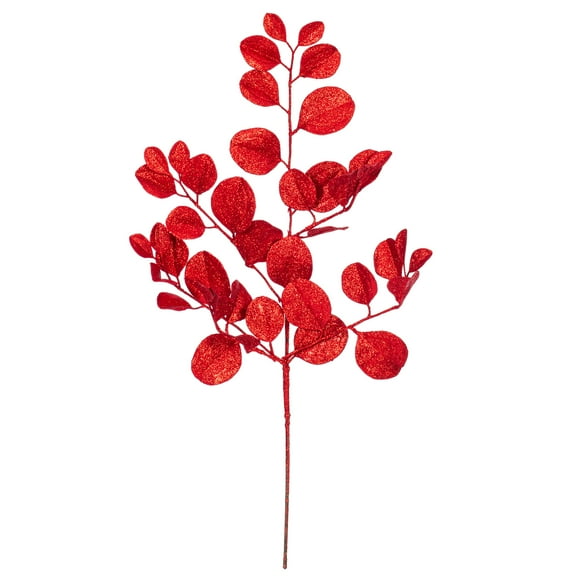 Vickerman 25" Red Artificial Dogwood Glitter Spray, 3 per bag.