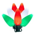 thumbnail image 1 of Vickerman 25 Red-PureWhite-Green Ceramic C9 LED Light on Green 22AWG Wire, 25'., 1 of 2