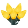 thumbnail image 1 of Vickerman 25 Yellow Ceramic C7 LED Light on Green Wire, 16' Christmas Single Mold Light Strand, 1 of 7