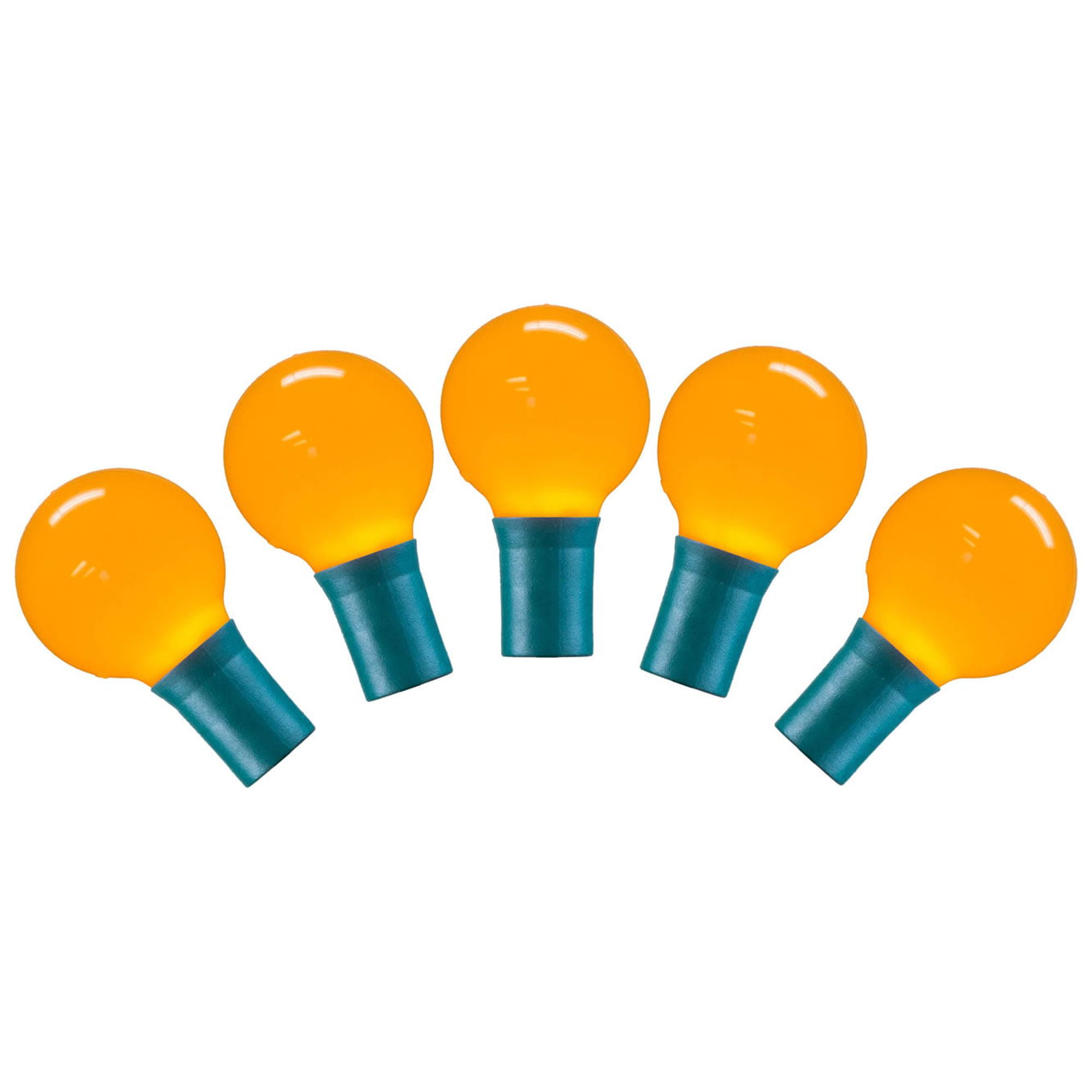 Vickerman 25 Yellow G30 LED Light on Green Wire, 16' ChristmasLight