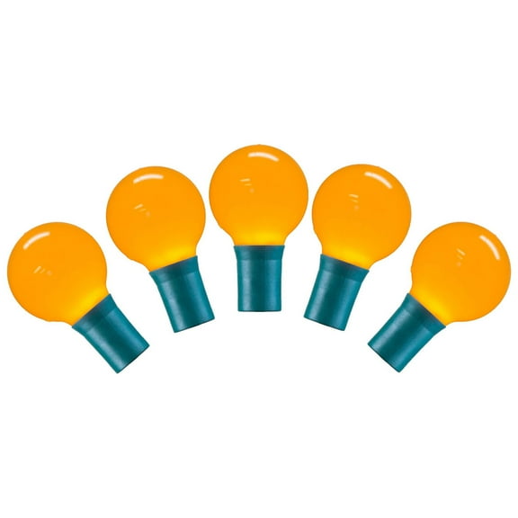 Vickerman 25 Yellow G30 LED Light on Green Wire, 16' ChristmasLight Strand