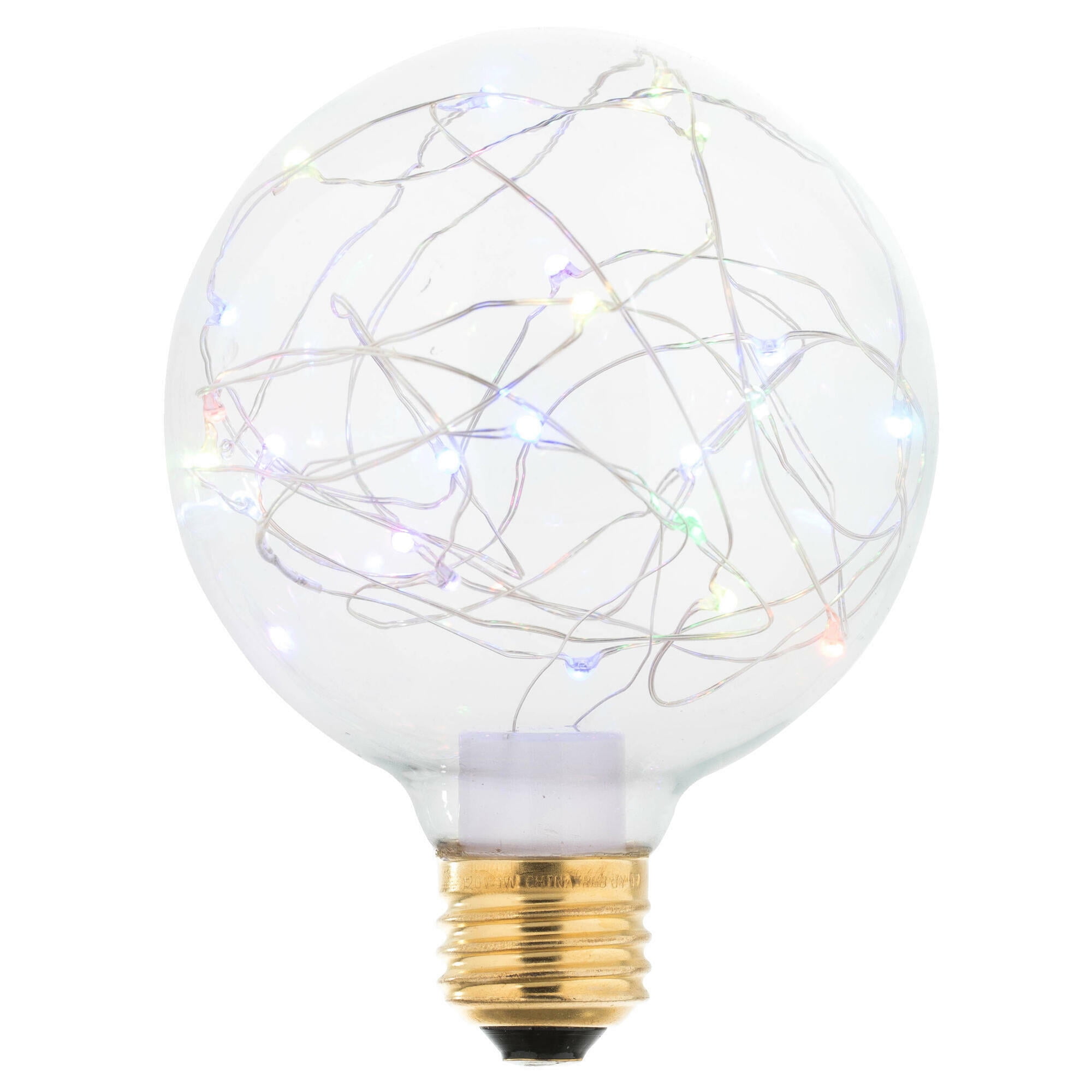 Vickerman 25Lt RGB Plastic G95 Fairy Lt Bulb E26 Brass Base 1Watt