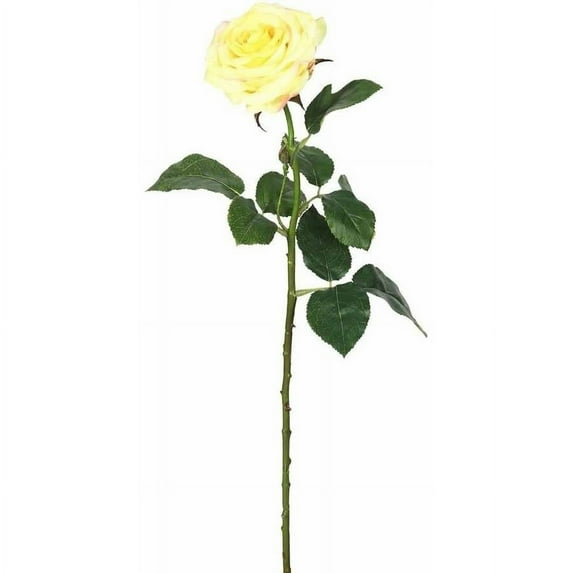 Vickerman 26" Artificial Yellow Real Touch Rose Stem (3 Per Pack)