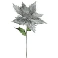thumbnail image 1 of Vickerman 26" Pewter Velvet Poinsettia Artificial Christmas Pick, 3 per Bag, 1 of 2