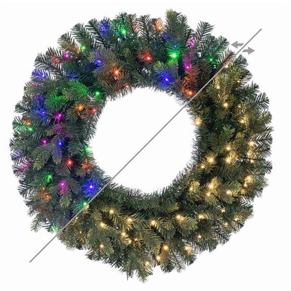 Vickerman G183328LEDCC 26 in. Welch Fraser Fir Wreath 3 mm 100CC Wreath