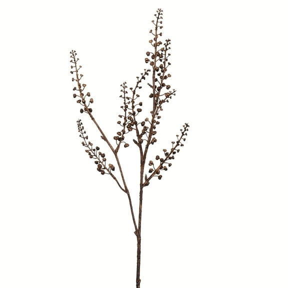 Vickerman 27" Artificial Brown Berry Spray. Includes 4 sprays per pack.