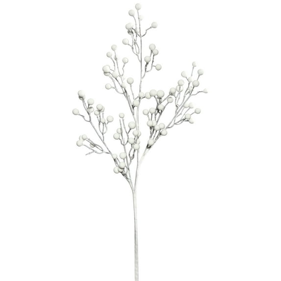 Vickerman 27"Artificial White Berry Spray, Approved for Outdoor Use. Includes 6 sprays per pack.
