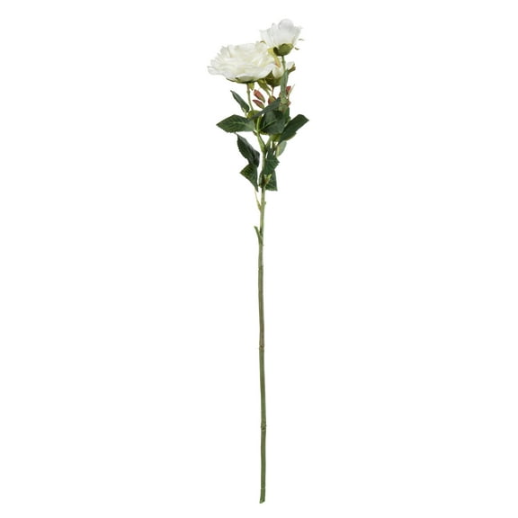 Vickerman 27" Artificial White Rose Stem, Set of 3