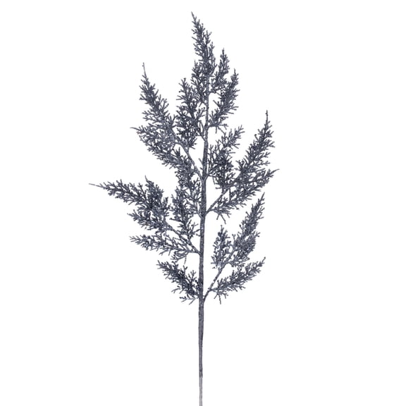 Vickerman 28" Pewter Onoclea Glitter Wild Huck Artificial Christmas Spray. Includes 6 sprays per pack.