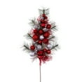thumbnail image 1 of Vickerman 28" Red and Silver Deco Spray. Includes 2 sprays per pack., 1 of 2