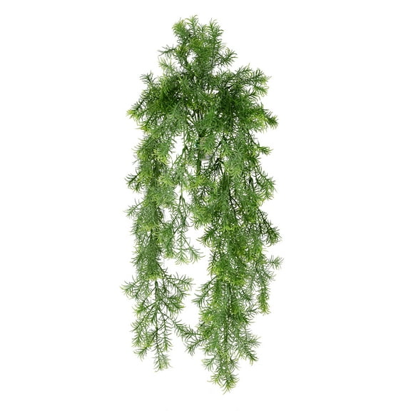 Vickerman 29.5" Artificial Green Spring Grass Hanging Bush, Pack of 2
