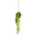 thumbnail image 1 of Vickerman 29" Artificial Green Mini Leaf Ivy in Hanging Pot., 1 of 6
