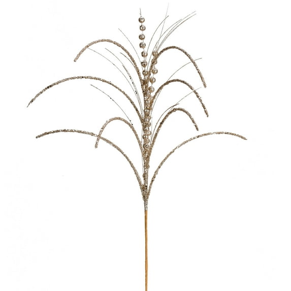 Vickerman 29" Champagne Glitter Harvest Artificial Christmas Spray. Includes 6 sprays per pack.