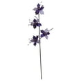 thumbnail image 1 of Vickerman 29" Purple Velvet Sheer Holly Decorative Christmas Spray Featuring 5 Glitter Accented Tips, 1 of 2