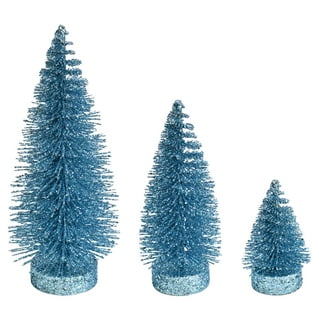 Small Blue Christmas Tree for Tabletop  Feathered Blue Christmas Tree –   by Zucker Feather Products, Inc.