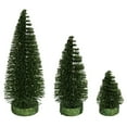 thumbnail image 1 of Vickerman 3"-5"-7" Moss Green Glitter Oval Pine Artificial Christmas Tree, Set of 3, 1 of 2