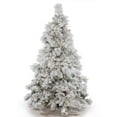 thumbnail image 1 of Vickerman 3.5' Flocked Alberta Artificial Christmas Tree, Warm White LED Lights, 1 of 4